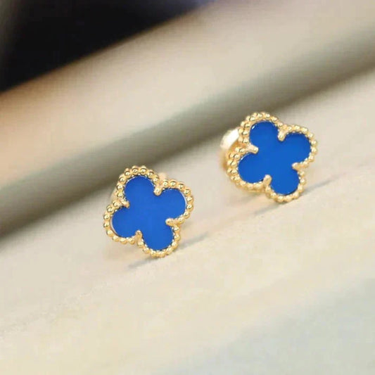 [Together]CLOVER MINI 9.5MM TURQUOISE EARRINGS