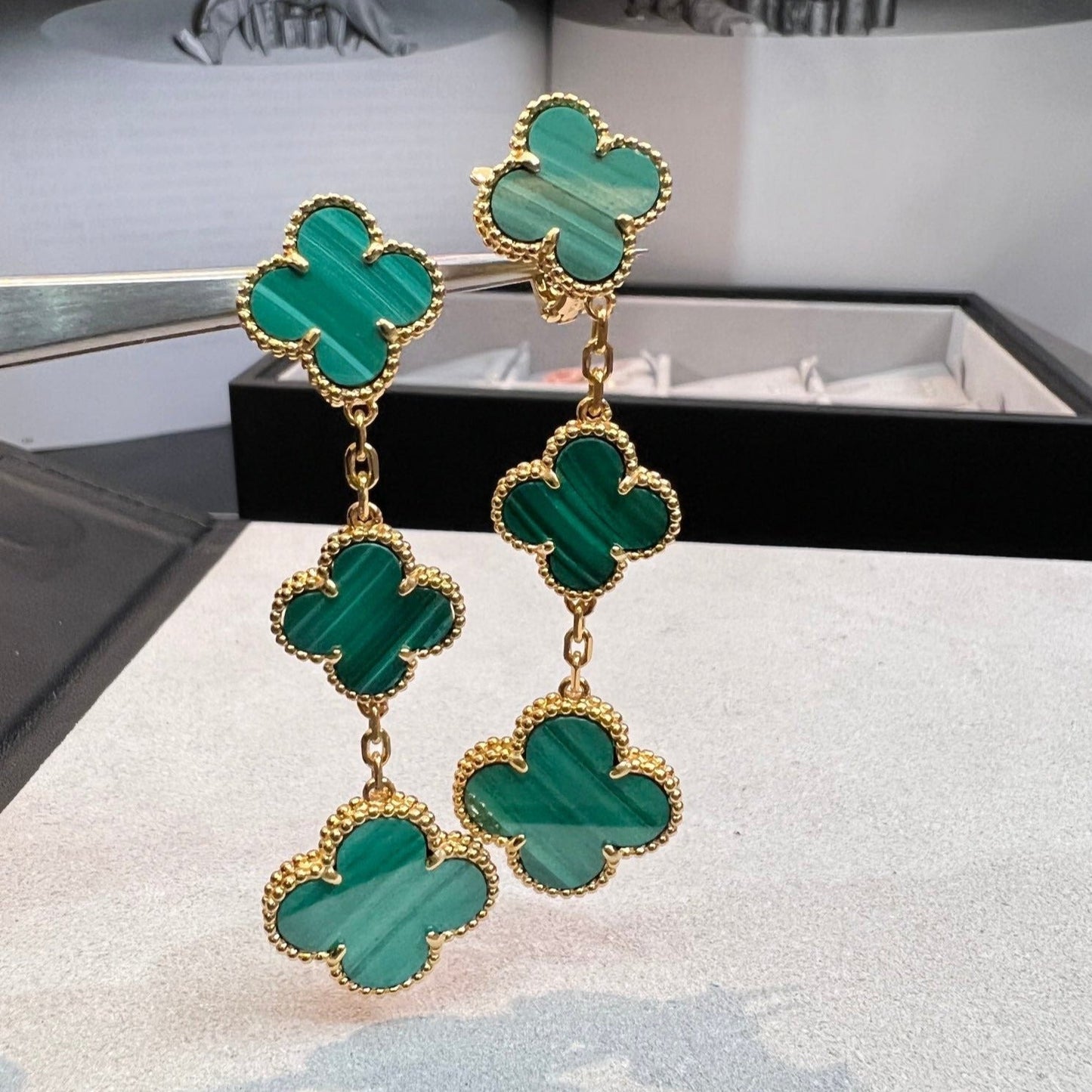 [Together]CLOVER MALACHITE 3 MOTIFS GOLD