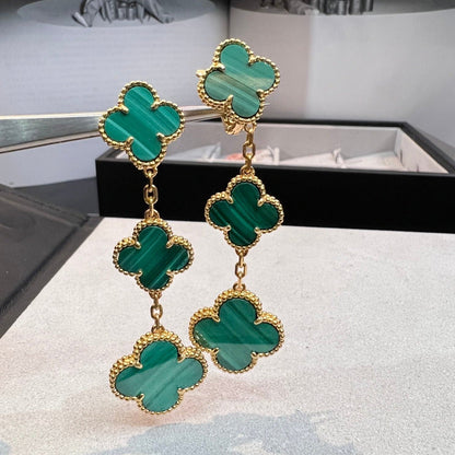 [Together]CLOVER MALACHITE 3 MOTIFS GOLD