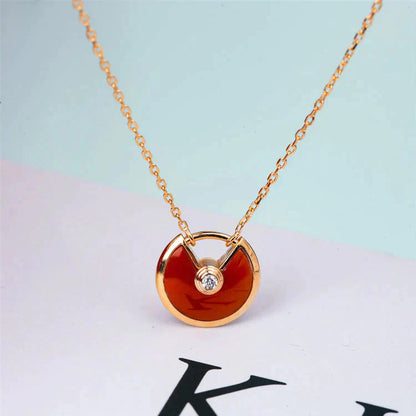 [Together Jewelry]AMULETTE GOLD CARNELIAN ONYX NECKLACE