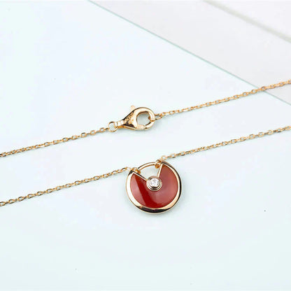 [Together Jewelry]AMULETTE GOLD CARNELIAN ONYX NECKLACE