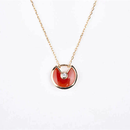 [Together Jewelry]AMULETTE GOLD CARNELIAN ONYX NECKLACE
