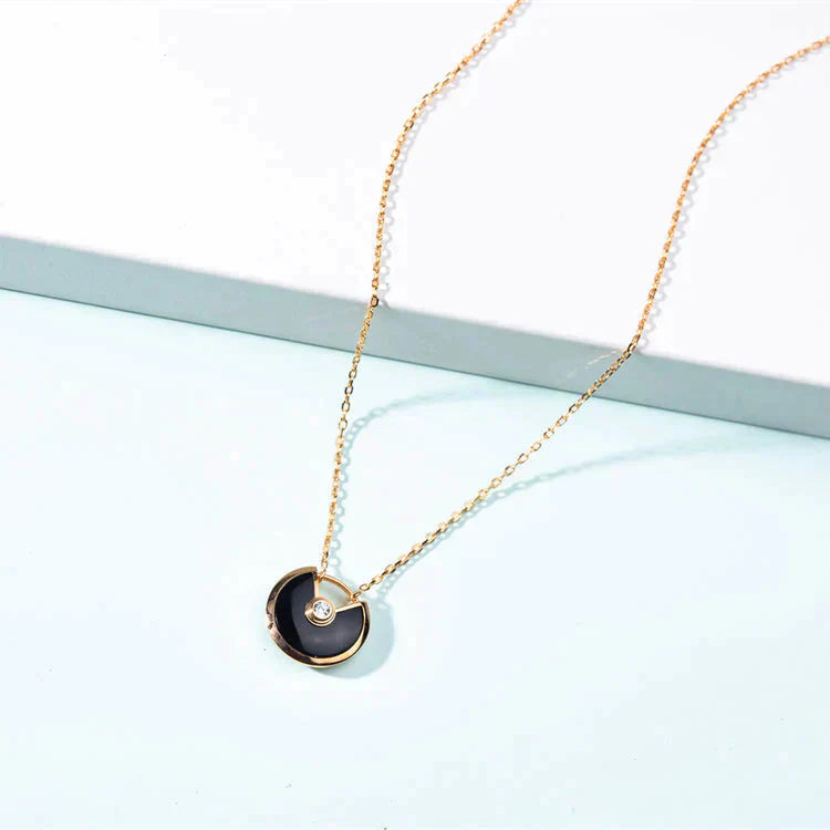 [Together Jewelry]AMULETTE GOLD CARNELIAN ONYX NECKLACE