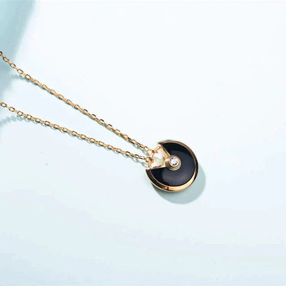 [Together Jewelry]AMULETTE GOLD CARNELIAN ONYX NECKLACE