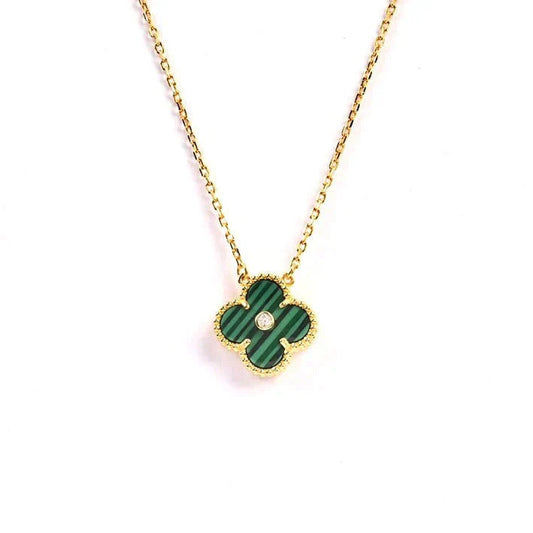 [Together]CLOVER 15MM DIAMOND TURQUOISE NECKLACE
