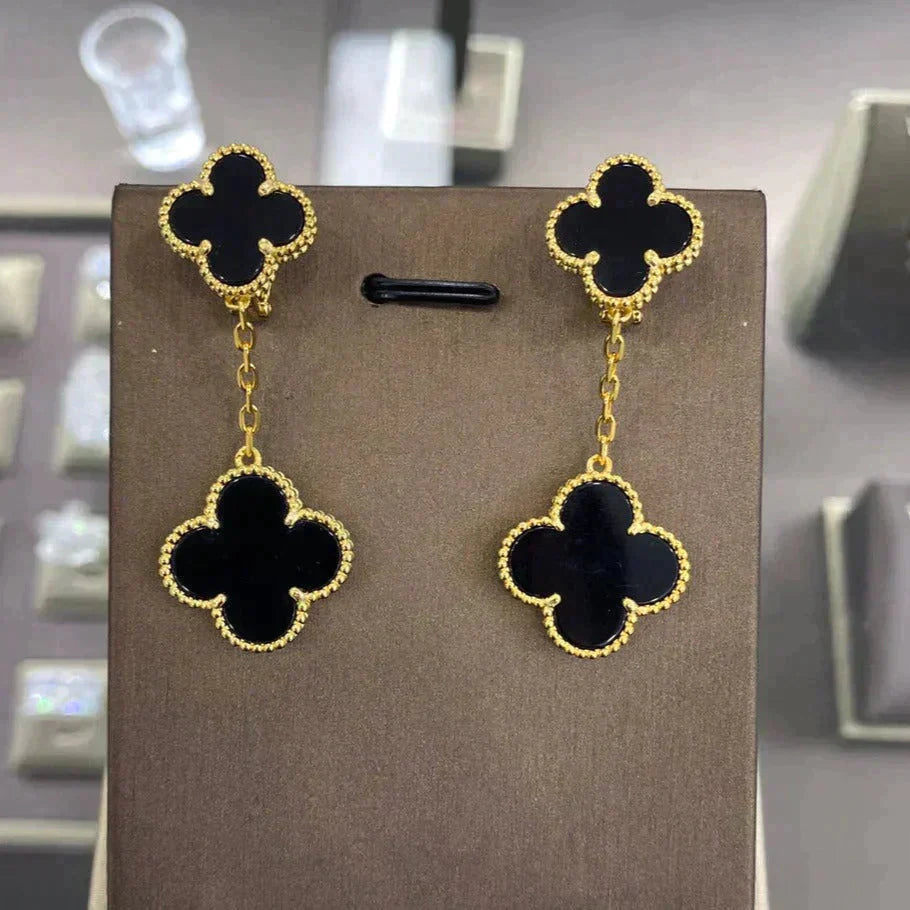 [Together]CLOVER 2 MOTIFS  EARRINGS (MULTIPLE CHOICESC