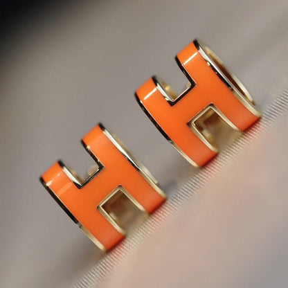 [Together Jewelry]MINI POP H EARRINGS ORANGE