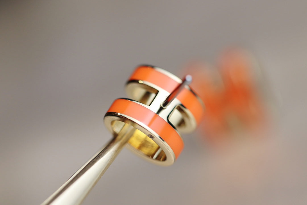 [Together Jewelry]MINI POP H EARRINGS ORANGE