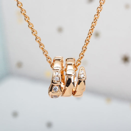 [Together Jewelry]SERPENTI PINK GOLD NECKLACE DIAMOND
