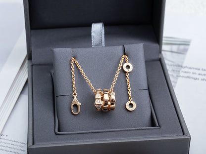 [Together Jewelry]SERPENTI PINK GOLD NECKLACE DIAMOND
