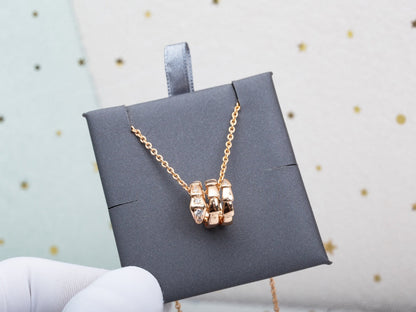 [Together Jewelry]SERPENTI PINK GOLD NECKLACE DIAMOND