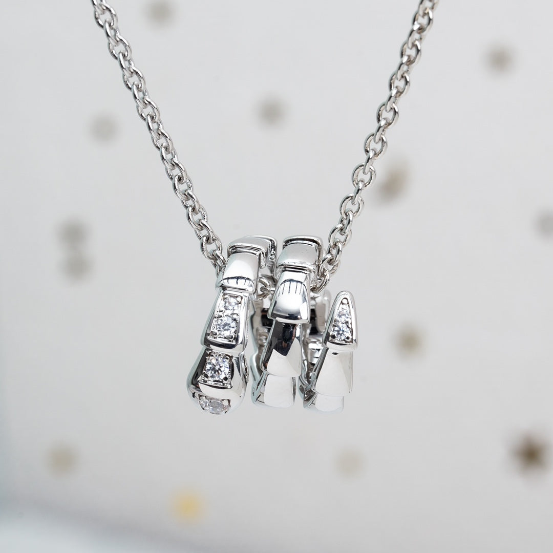 [Together Jewelry]SERPENTI SILVER NECKLACE DIAMOND
