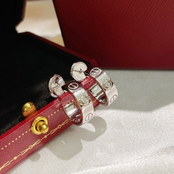 [Together Jewelry]LOVE EARRINGS 5.7MM 2 DIAMONDS