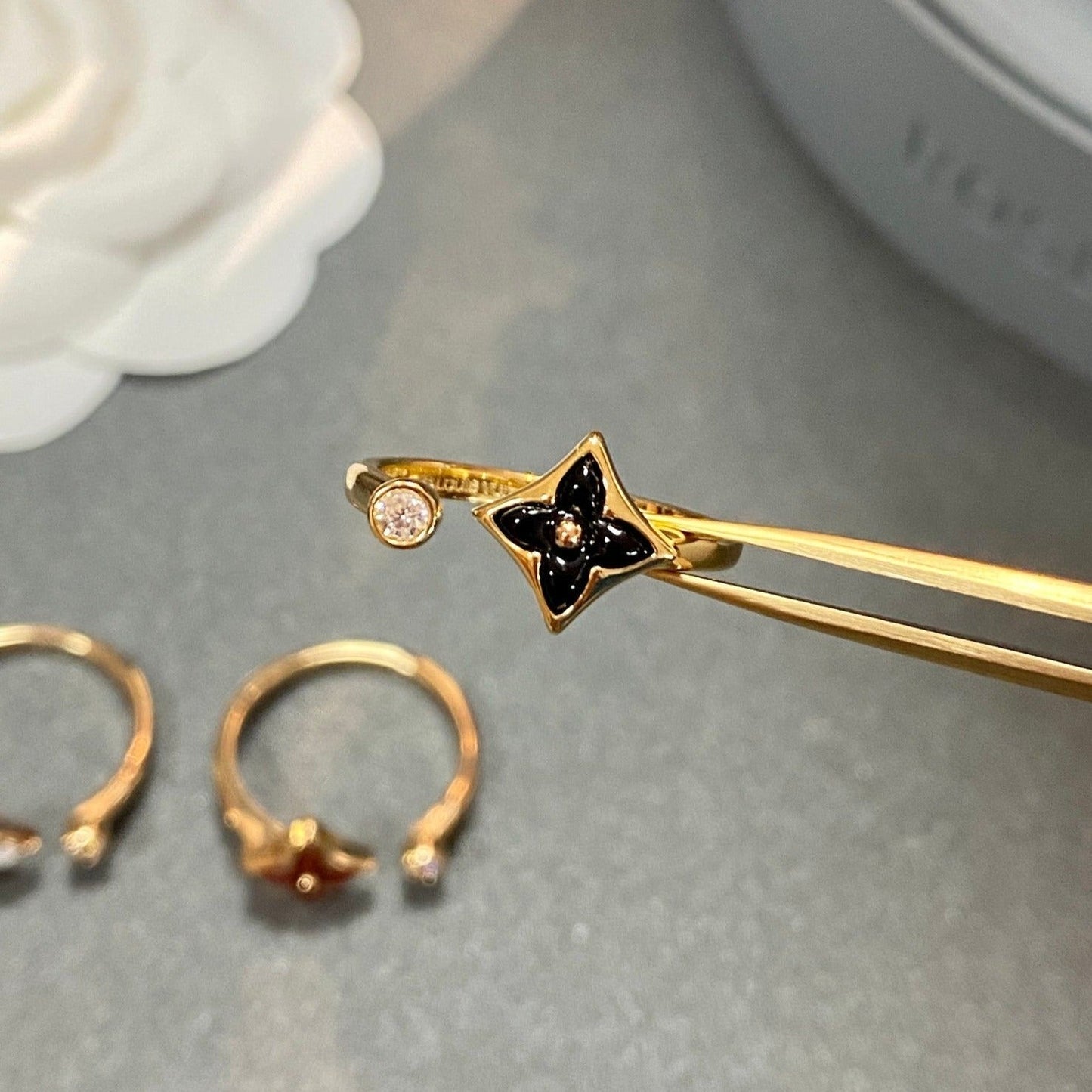 [Together Jewelry]STAR 1 DIAMOND OPEN RING