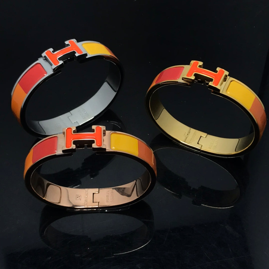 [Together Jewelry]H BRACELET ORANGE RAINBOW CERAMIC