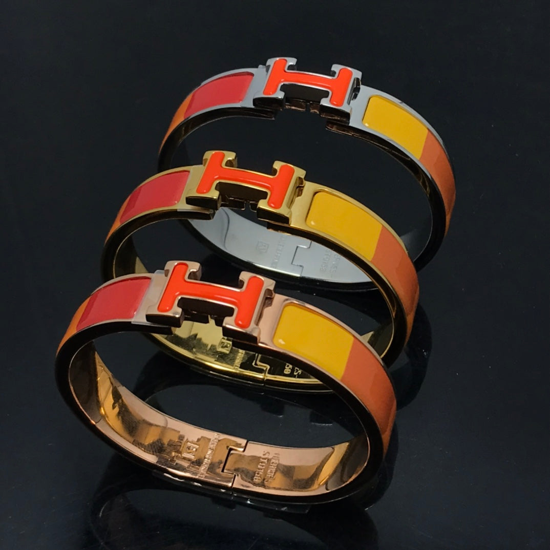 [Together Jewelry]H BRACELET ORANGE RAINBOW CERAMIC