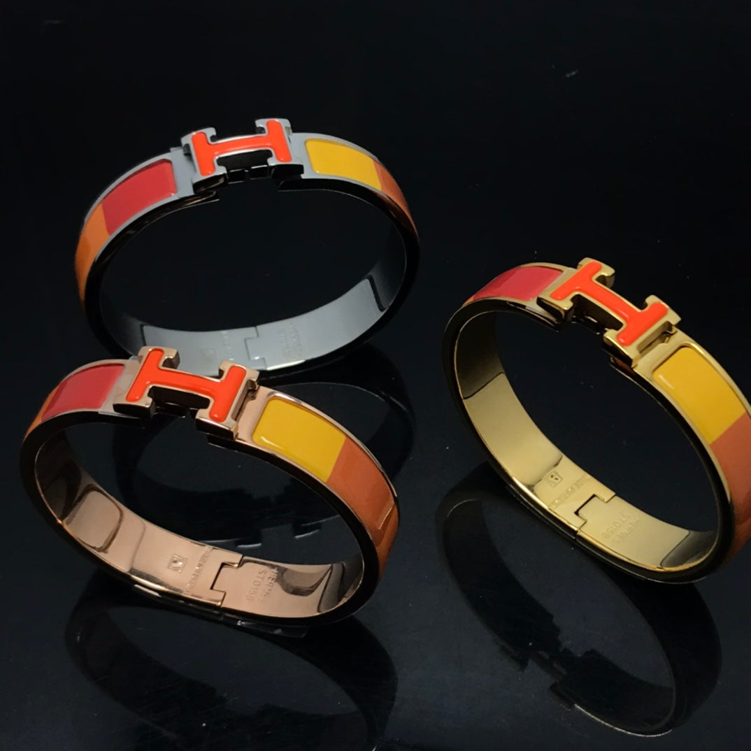 [Together Jewelry]H BRACELET ORANGE RAINBOW CERAMIC