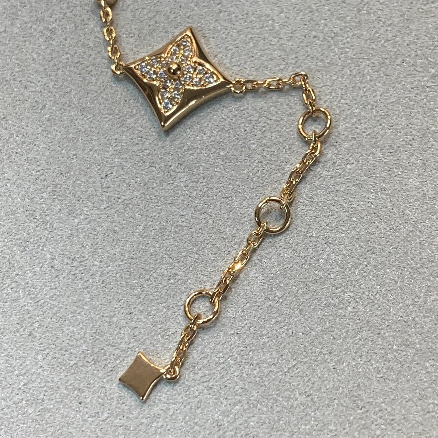 [Together Jewelry]STAR AND SUN 4 MOTIFS GOLD DIAMONDS BRACELET