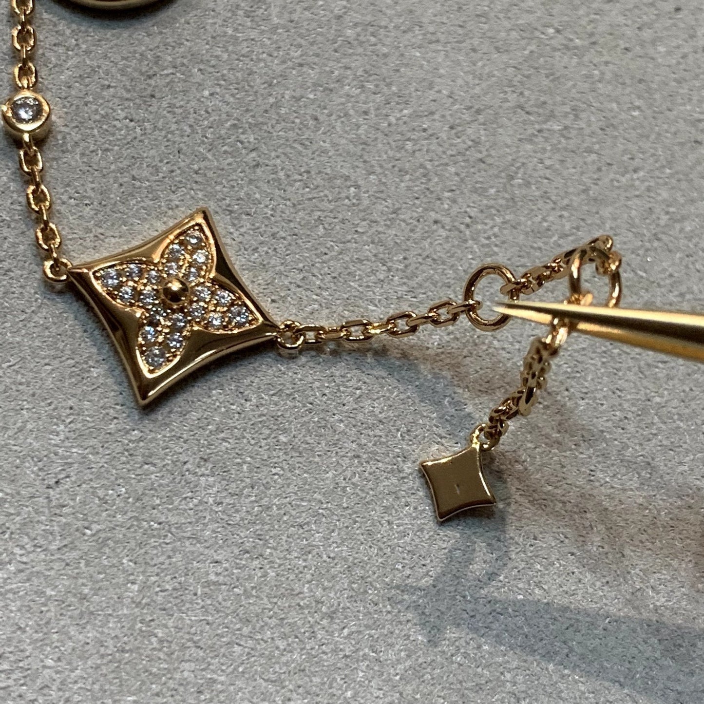 [Together Jewelry]STAR AND SUN 4 MOTIFS GOLD DIAMONDS BRACELET