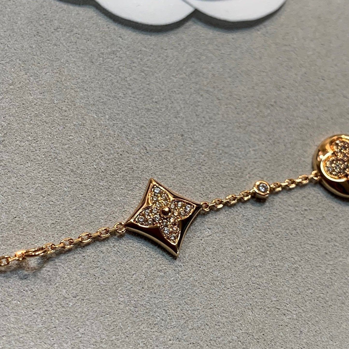 [Together Jewelry]STAR AND SUN 4 MOTIFS GOLD DIAMONDS BRACELET