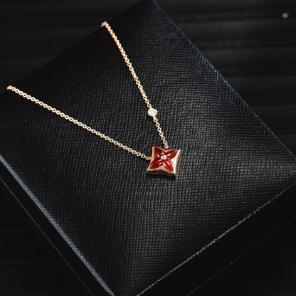 [Together Jewelry]STAR NECKLACE PINK GOLD 1 DIAMOND