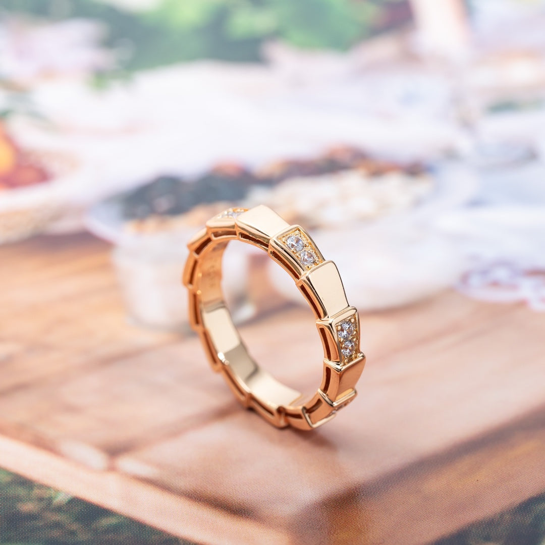 [Together Jewelry]SERPENTI RING PINK GOLD  3MM