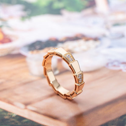 [Together Jewelry]SERPENTI RING PINK GOLD  3MM