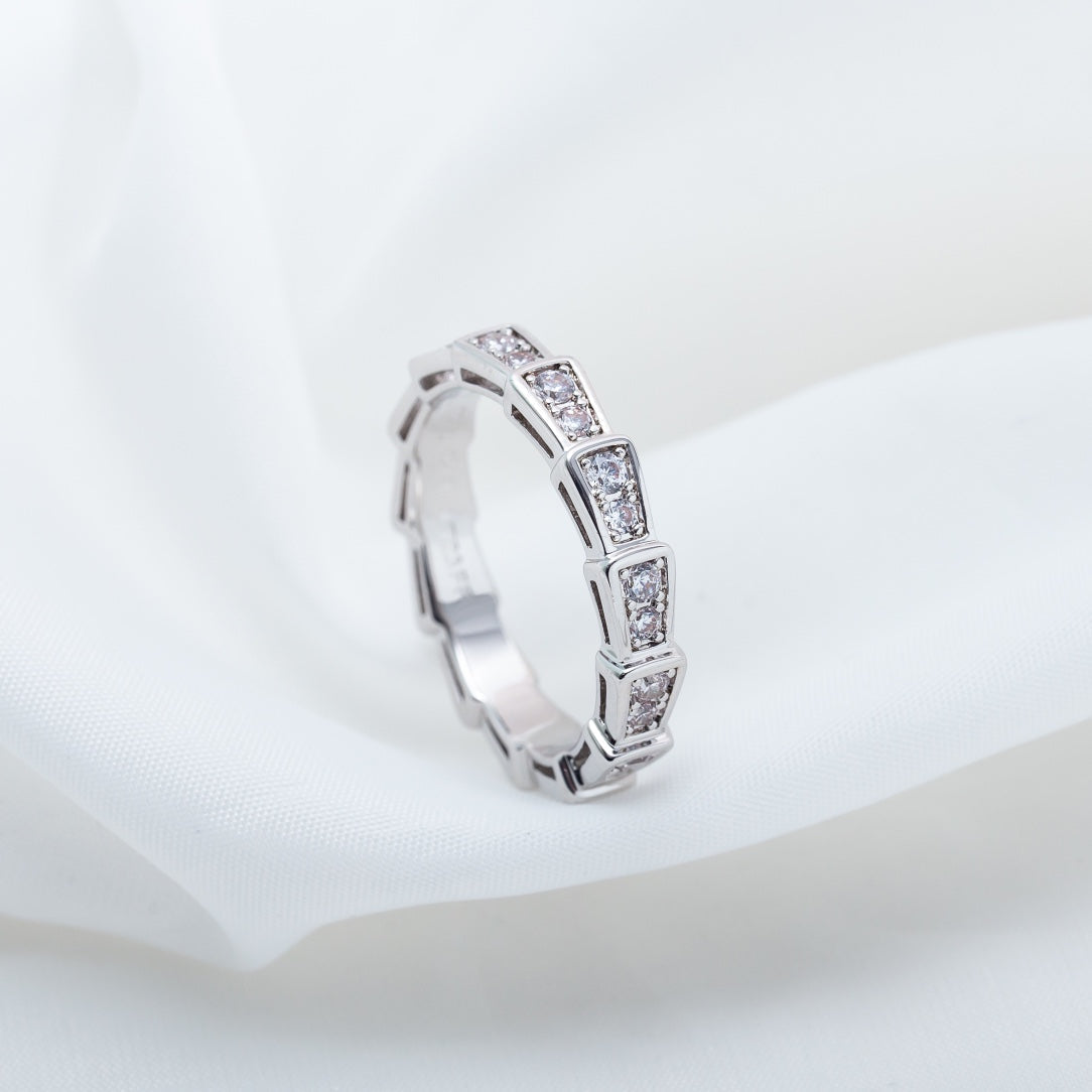 [Together Jewelry]SERPENTI RING SILVER DIAMOND PAVED 3MM