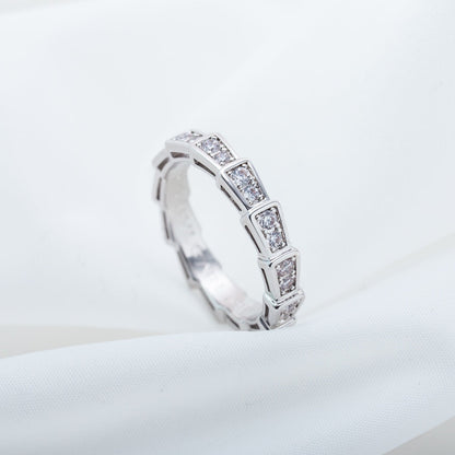 [Together Jewelry]SERPENTI RING SILVER DIAMOND PAVED 3MM