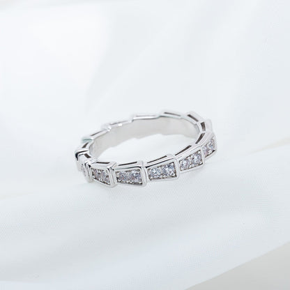 [Together Jewelry]SERPENTI RING SILVER DIAMOND PAVED 3MM