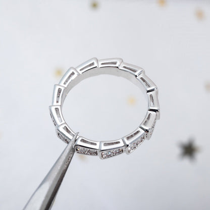 [Together Jewelry]SERPENTI RING SILVER DIAMOND PAVED 3MM