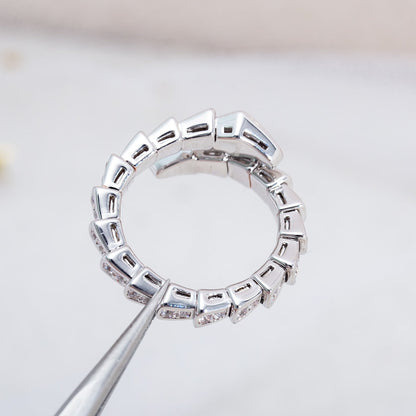 [Together Jewelry]SERPENTI RING SILVER DIAMOND PAVED 4MM