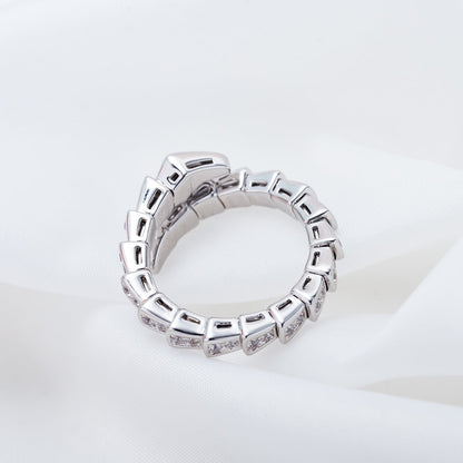 [Together Jewelry]SERPENTI RING SILVER DIAMOND PAVED 4MM
