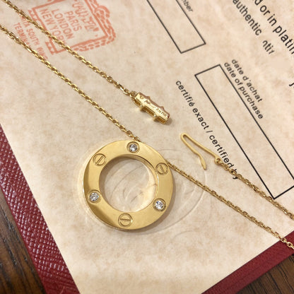 [Together Jewelry]LOVE NECKLACE 16MM 3 DIAMONDS