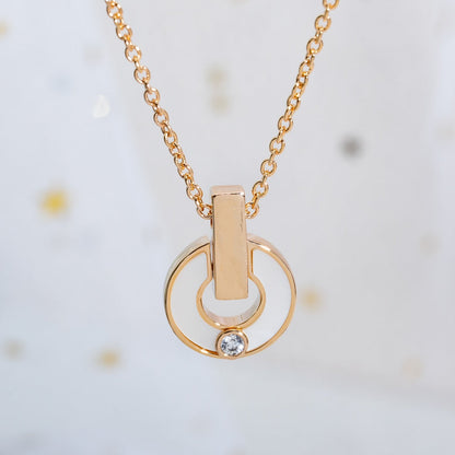 [Together Jewelry]GARI NECKLACE PINK GOLD MOP