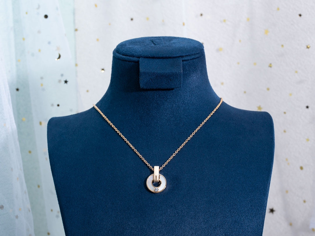[Together Jewelry]GARI NECKLACE PINK GOLD MOP