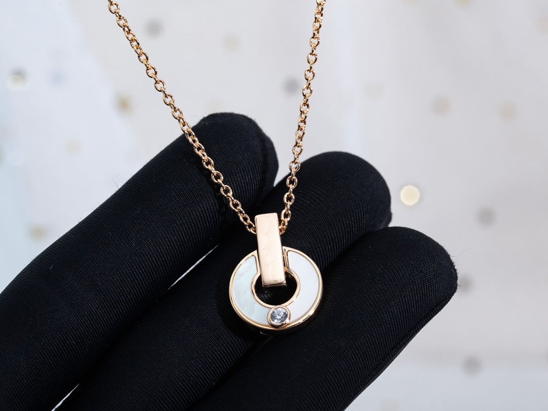 [Together Jewelry]GARI NECKLACE PINK GOLD MOP