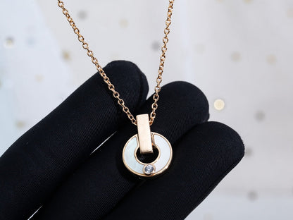 [Together Jewelry]GARI NECKLACE PINK GOLD MOP