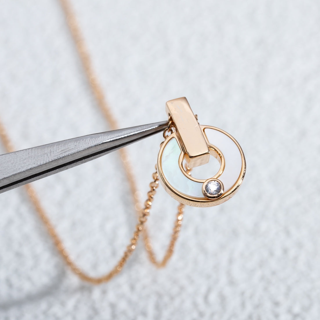 [Together Jewelry]GARI NECKLACE PINK GOLD MOP