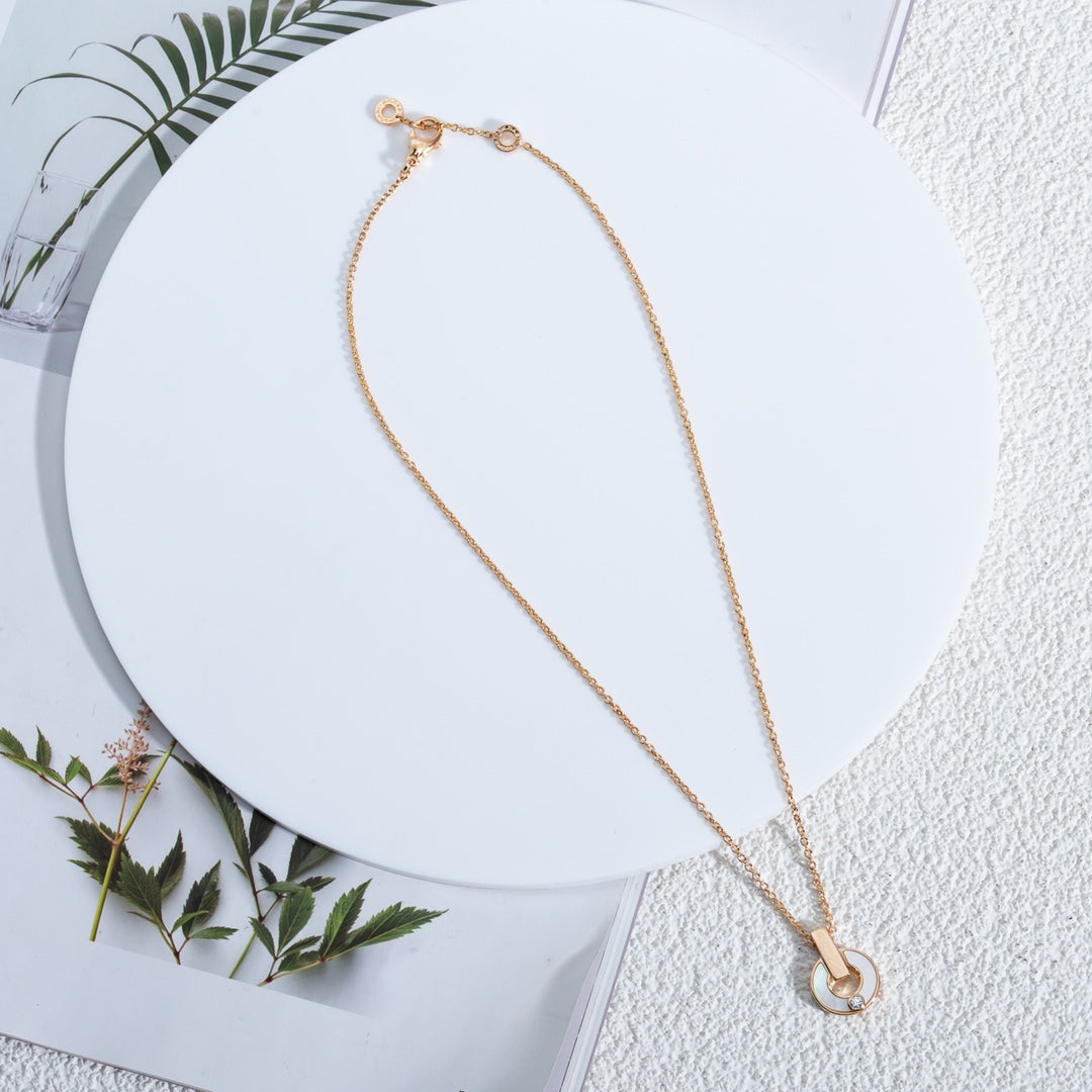 [Together Jewelry]GARI NECKLACE PINK GOLD MOP