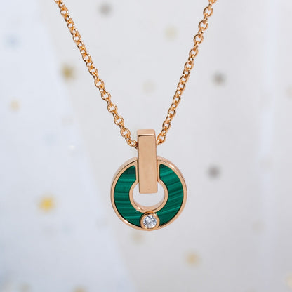 [Together Jewelry]GARI NECKLACE PINK GOLD MALACHITE