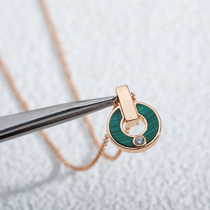 [Together Jewelry]GARI NECKLACE PINK GOLD MALACHITE