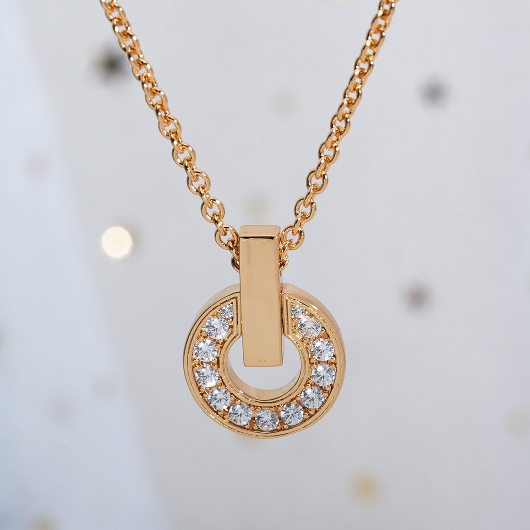 [Together Jewelry]GARI NECKLACE PINK GOLD DIAMOND