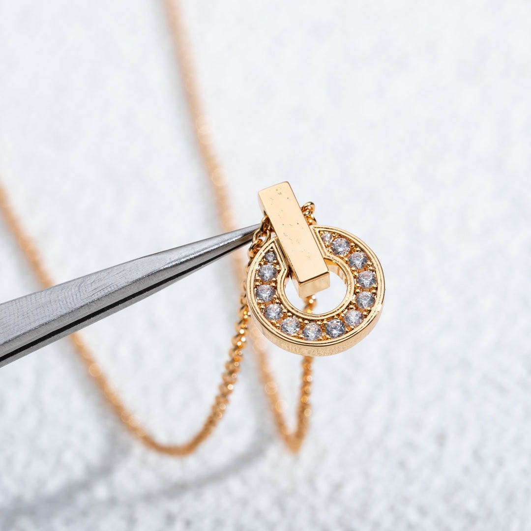 [Together Jewelry]GARI NECKLACE PINK GOLD DIAMOND