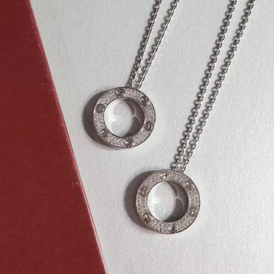 [Together Jewelry]LOVE NECKLACE ADJUSTABLE SILVER