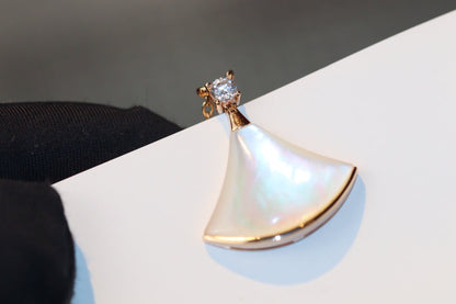 [Together Jewelry]DREAM NECKLACE WHITE MOP PINK GOLD 1 DIAMOND