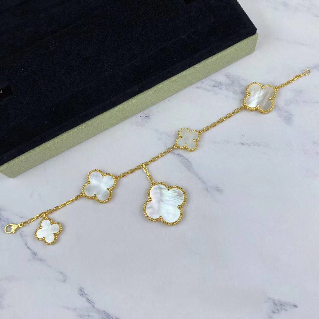 [Together]MAGIC CLOVER MOP GOLD BRACELET 5 MOTIFS