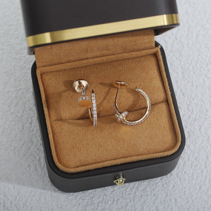 [Together Jewelry]JUSTE EARRINGS 12.75MM PINK GOLD DIAMOND
