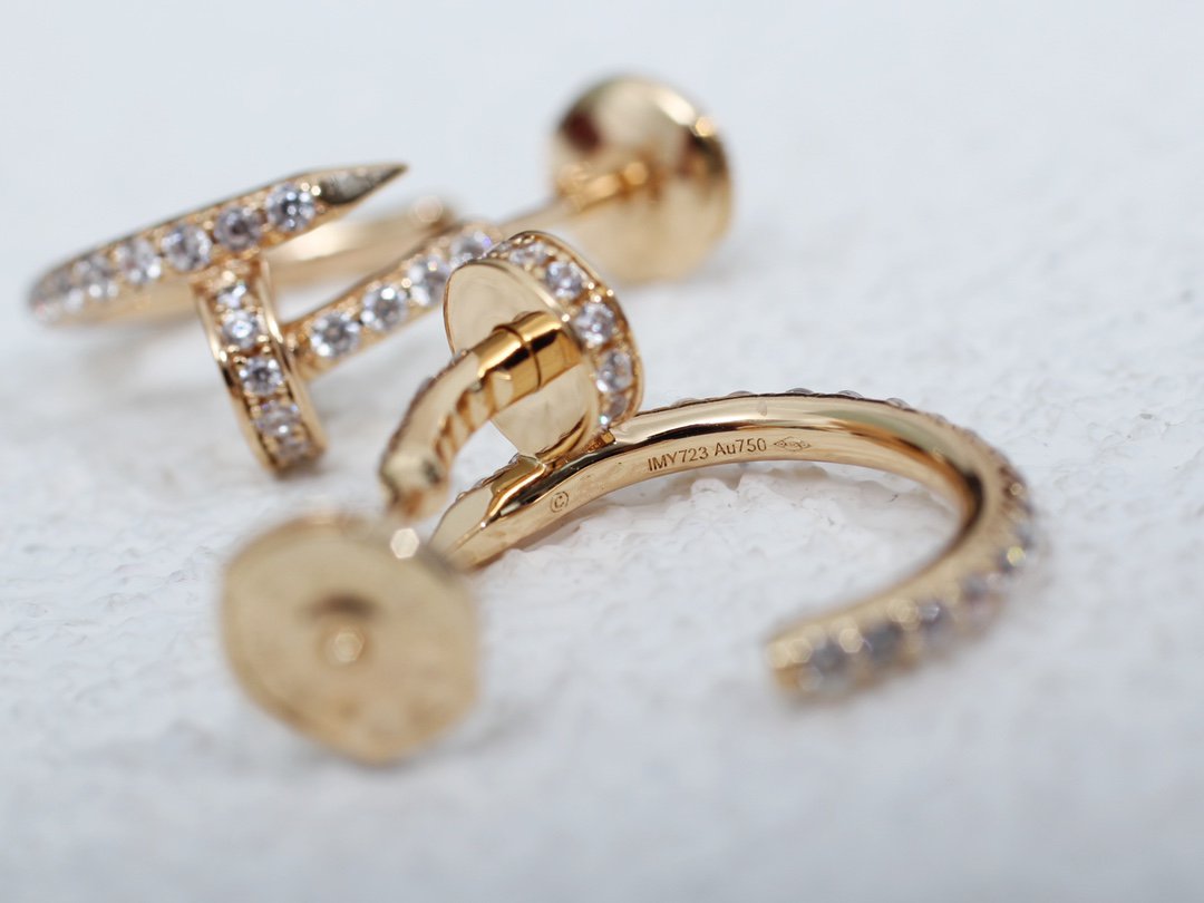 [Together Jewelry]JUSTE EARRINGS 12.75MM PINK GOLD DIAMOND