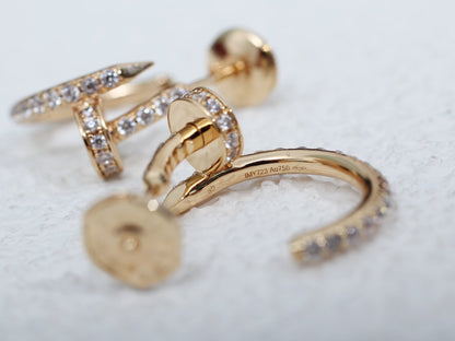 [Together Jewelry]JUSTE EARRINGS 12.75MM PINK GOLD DIAMOND